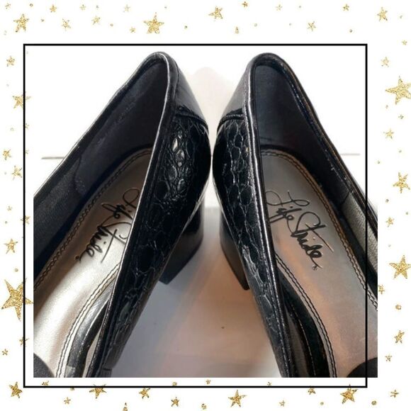 Life Stride Black Snake Patent Shoes 8 - Picture 5 of 7